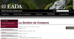 Nueva convocatoria de EADA: “La Gestión de Compras”