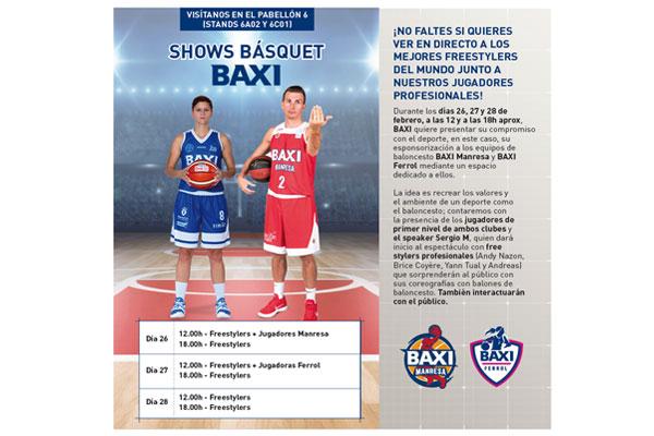 baxi anima la feria campr con jugadores del baxi manresa del baxi ferrol y freestylers de baloncesto baxi anima la feria campr con jugadores del baxi manresa del baxi ferrol y freestylers de baloncesto
