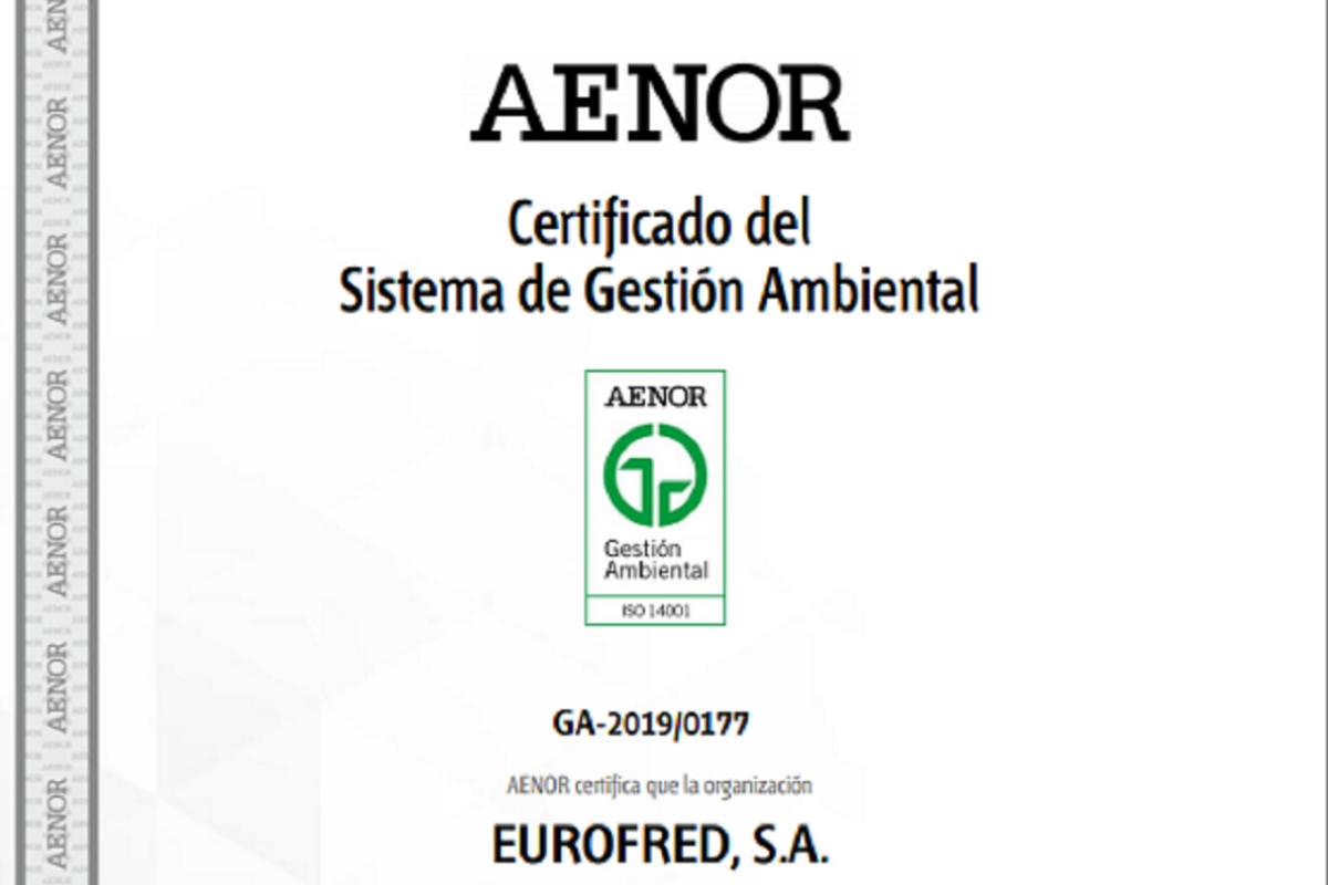 eurofred obtiene el certificado iso 14001 de sistema de gestin medioambiental eurofred obtiene el certificado iso 14001 de sistema de gestin medioambiental