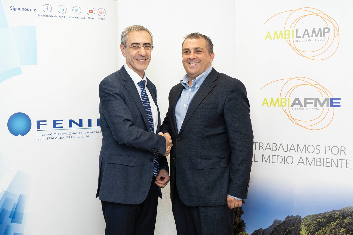 ambilamp y fenie se unen para fomentar el reciclaje de aparatos elctricos entre las empresas instaladoras ambilamp y fenie se unen para fomentar el reciclaje de aparatos elctricos entre las empresas instaladoras