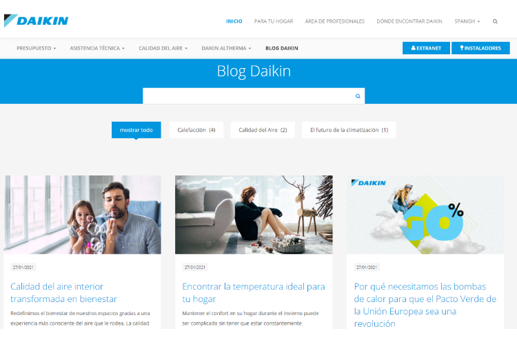 daikin lanza un blog para acercar la climatizacin al usuario daikin lanza un blog para acercar la climatizacin al usuario