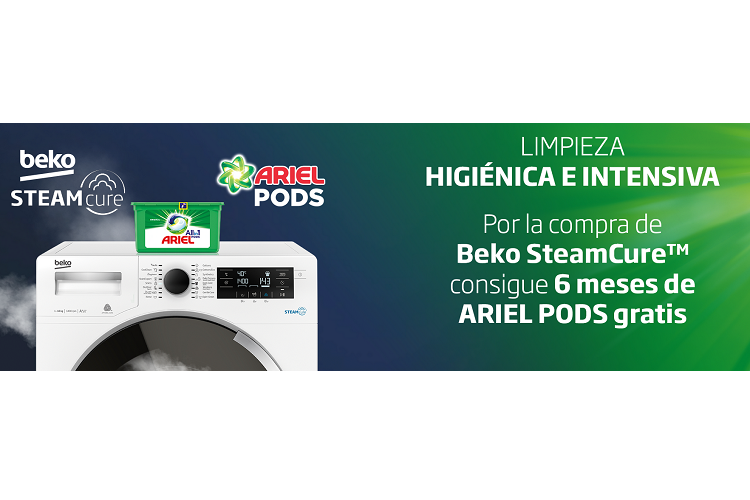 Incompetencia lucha tráfico Seis meses de detergente Ariel con las lavadoras SteamCure de Beko | IM  Cocinas y Baños