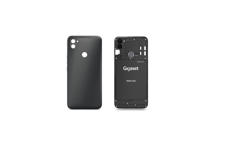 LCEHTOGYE Cover E Pellicola In Vetro Temperato Per Gigaset GS5 Lite - Custodia Morbida TPU Sottile, Nero - 5