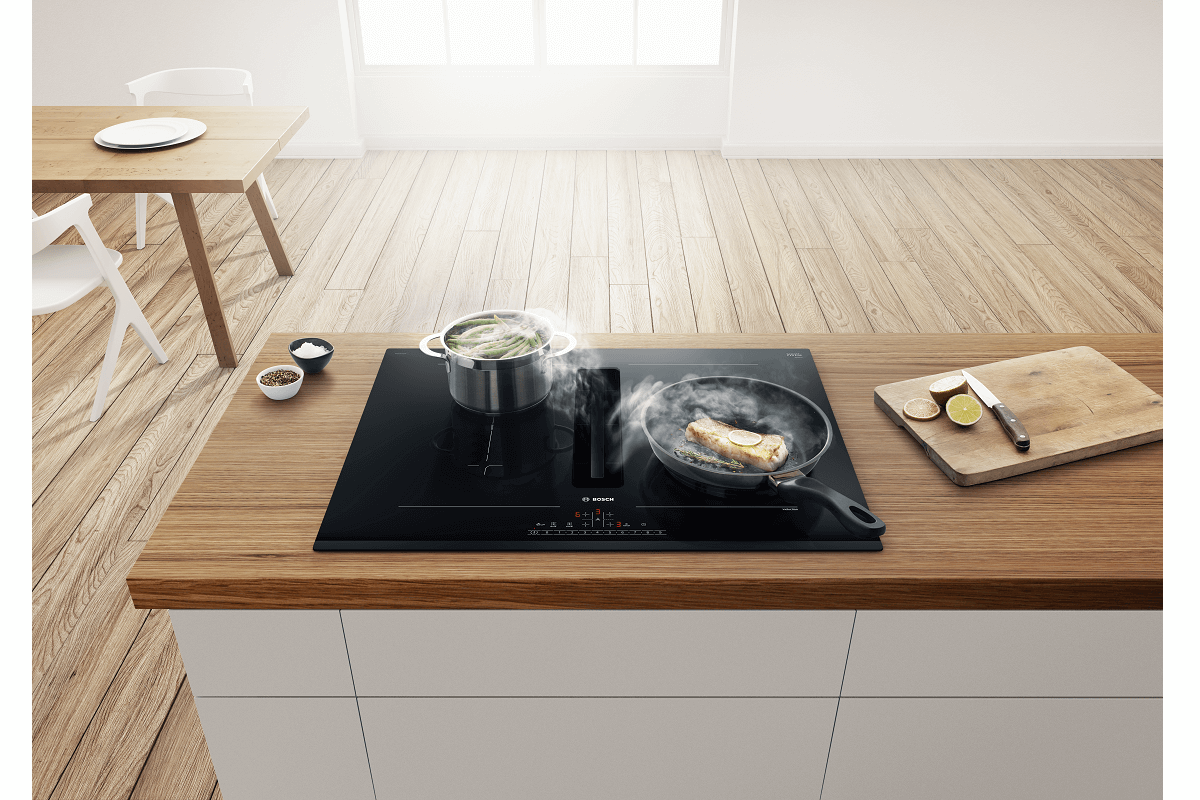 Bosch suma a su gama de placas con extractor integrado un modelo de 60 cm  de ancho