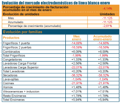 la lnea blanca frena su cada en el mes de enero la lnea blanca frena su cada en el mes de enero