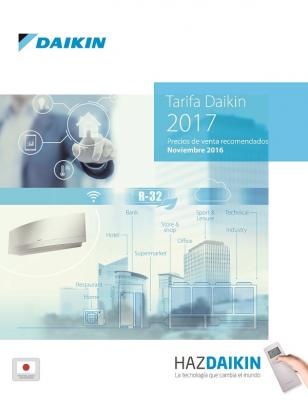 daikin presenta su nueva tarifa de precios 2017 daikin presenta su nueva tarifa de precios 2017