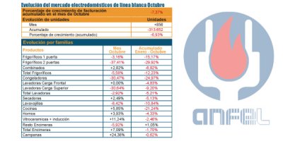 la facturacin de la lnea blanca cae un 737 de enero a octubre de 2013 la facturacin de la lnea blanca cae un 737 de enero a octubre de 2013