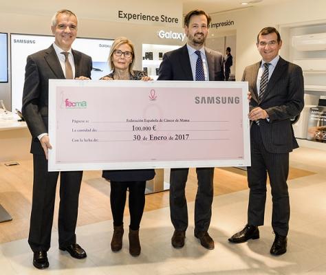 samsung entrega a fecma 100000 euros para la lucha contra el caacutencer samsung entrega a fecma 100000 euros para la lucha contra el caacutencer